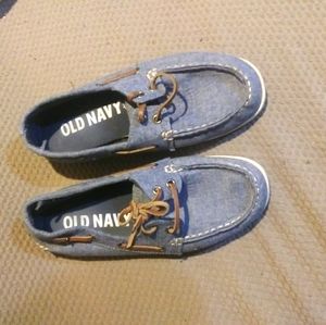 Men's chambray boat shoes